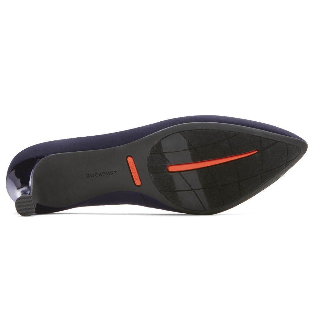 Szpilki Rockport Damskie Granatowe - Total Motion 75Mm Gore - GY2397508